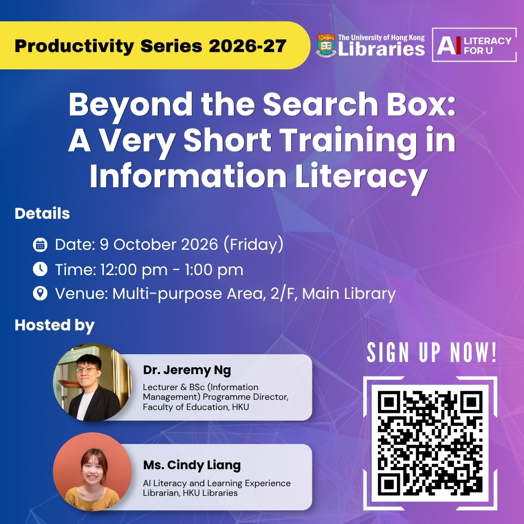 Beyond the Search Box: A Very Short Training in Information Literacy