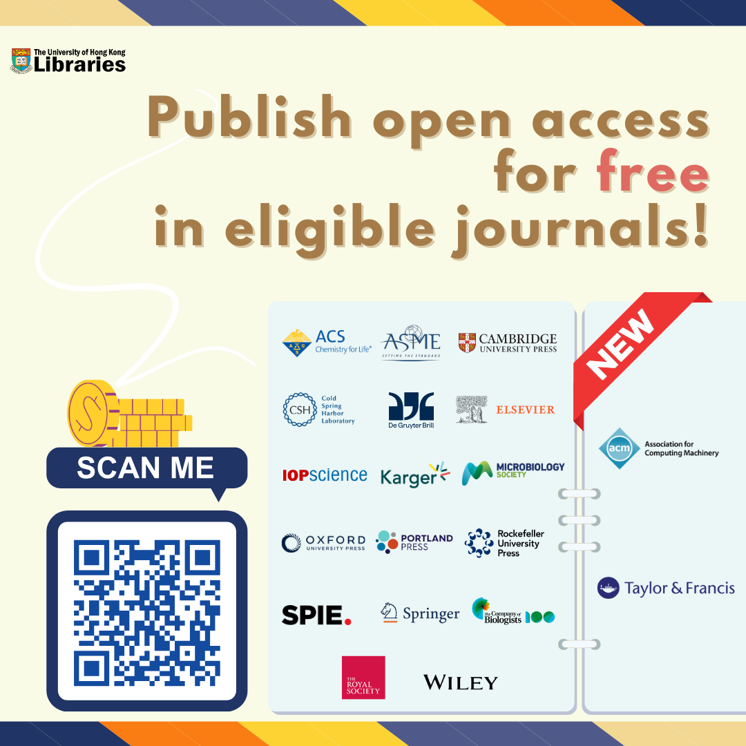 Publish open access for free in eligible journal poster